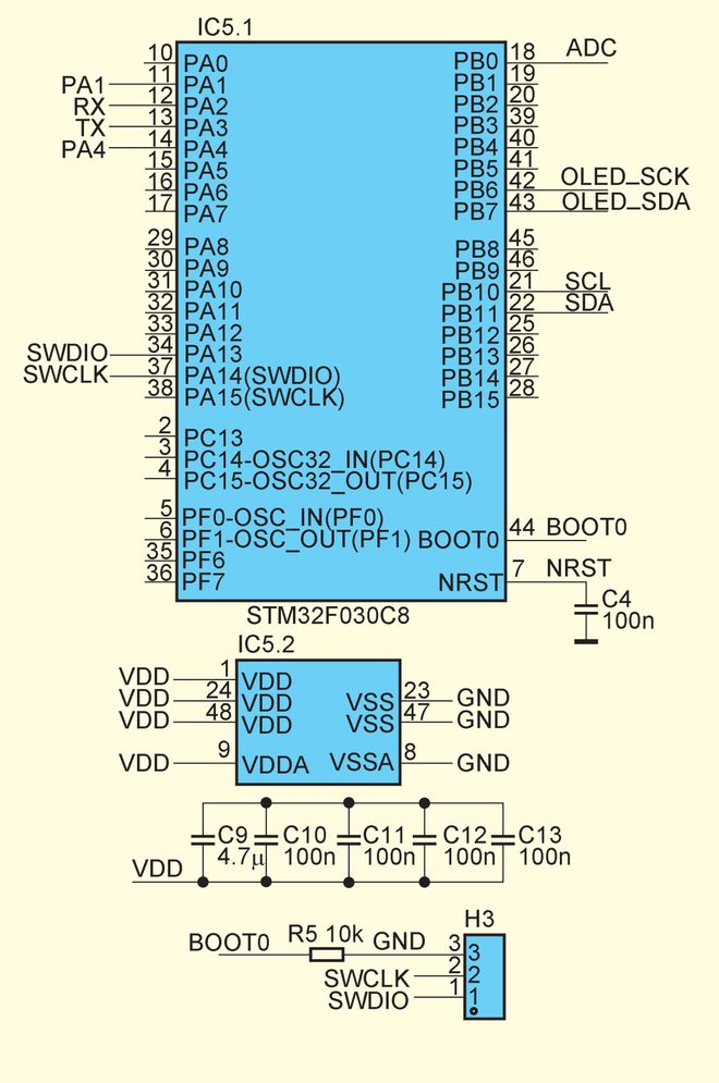 678体育官网页版基于 STM32F030 的无线电子温度计（上）(图7)